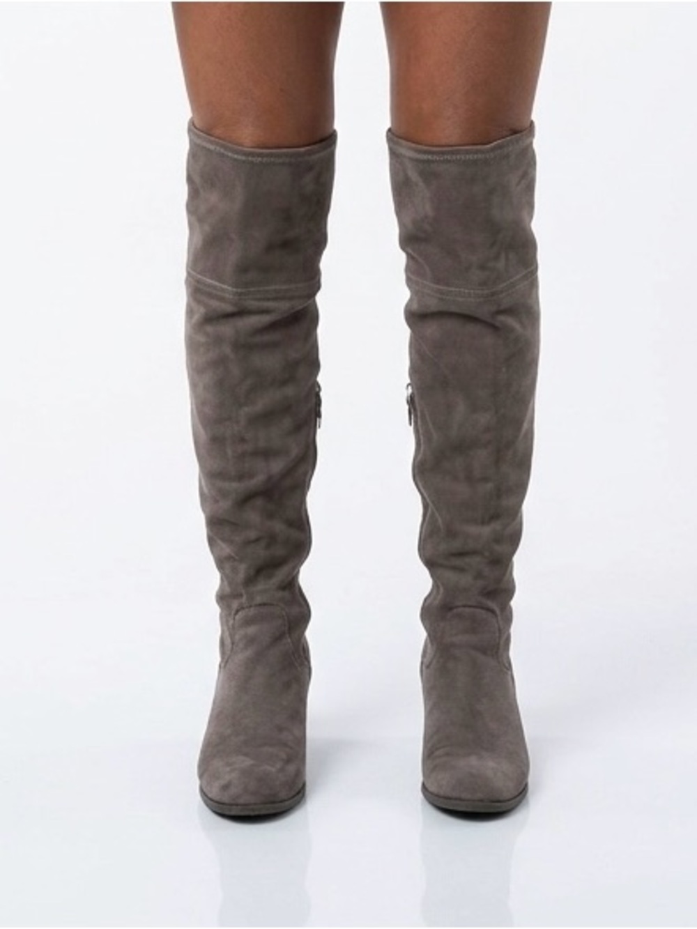Vince Camuto Gray Suede Over-the-Knee Boots